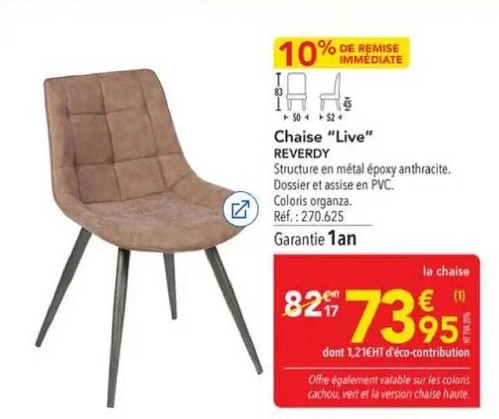 Chaise “Live” REVERDY