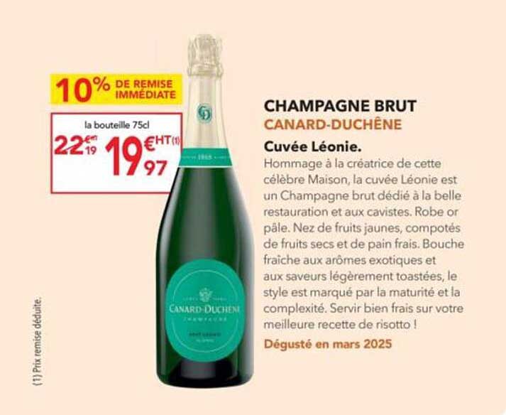 CHAMPAGNE BRUT CANARD-DUCHENÉ Cuvée Léonie.