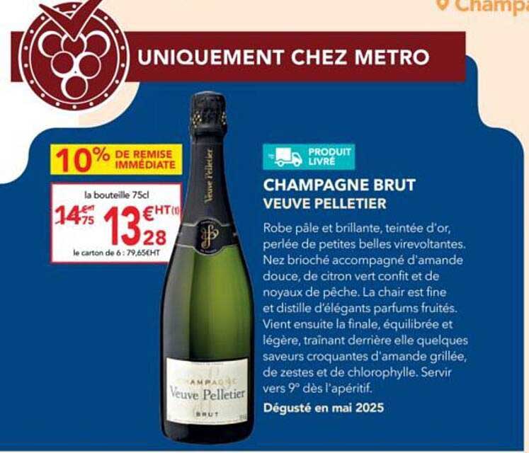 CHAMPAGNE BRUT VEuve Pelletier