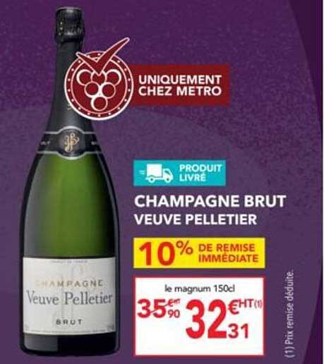 CHAMPAGNE BRUT VEuve Pelletier