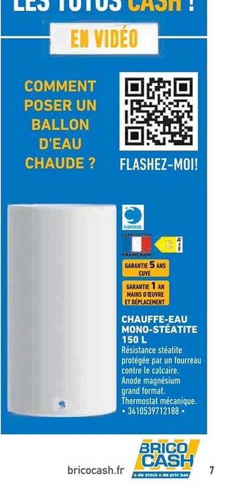 CHAUFFE-EAU MONO-STÉATITE 150 L