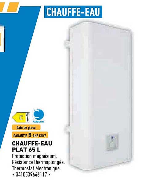 CHAUFFE-EAU PLAT 65 L