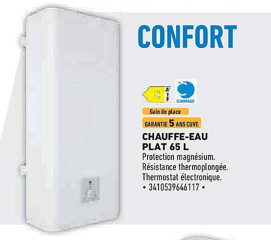 CHAUFFE-EAU PLAT 65 L