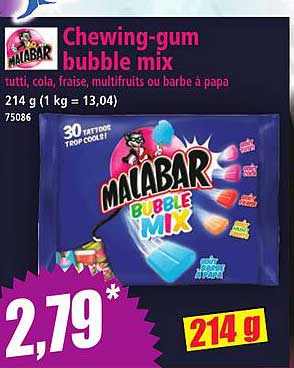 Chewing-gum bubble mix
