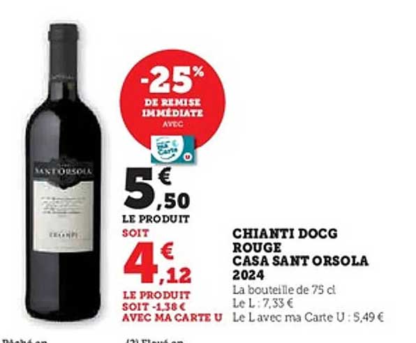 CHIANTI DOCG ROUGE CASA SANT ORSOLA 2024