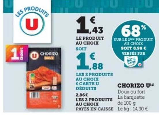 Chorizo U - Doux ou fort