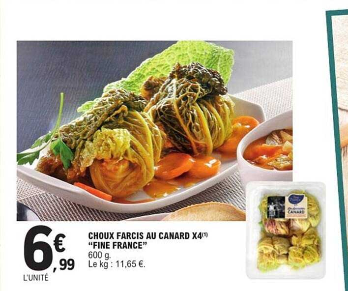 CHOUX FARCIS AU CANARD X4 "FINE FRANCE"