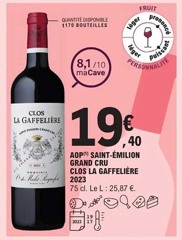 Clos La Gaffelière 2023 AOP Saint-Émilion Grand Cru