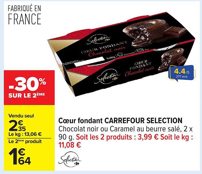 Cœur fondant CARREFOUR SELECTION