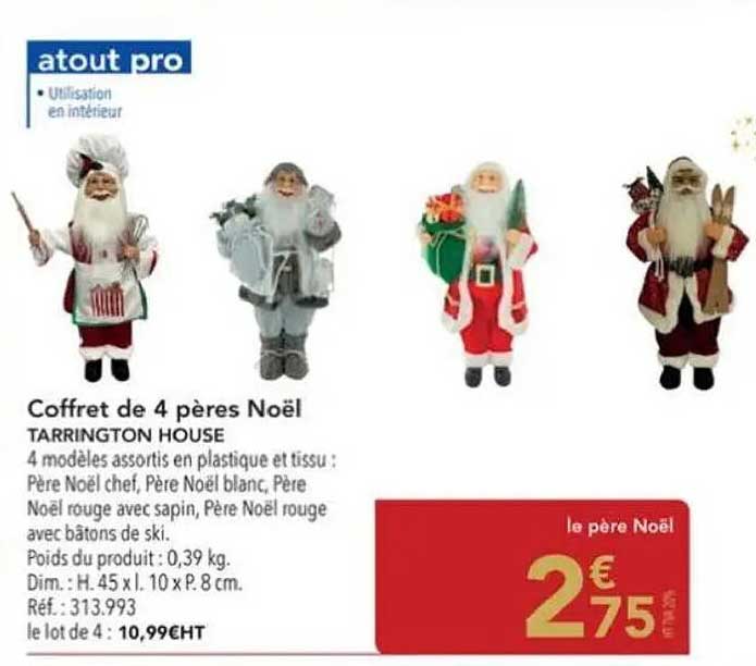 Coffret de 4 pères Noël