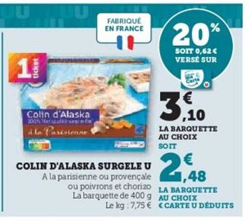 COLIN D'ALASKA SURGELE U