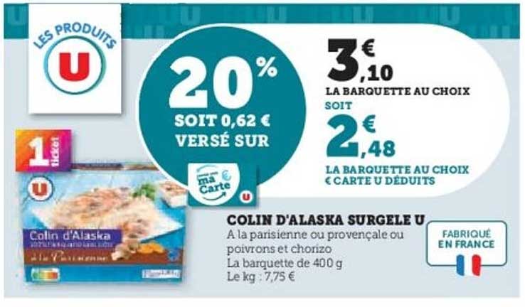 COLIN D'ALASKA SURGELE U