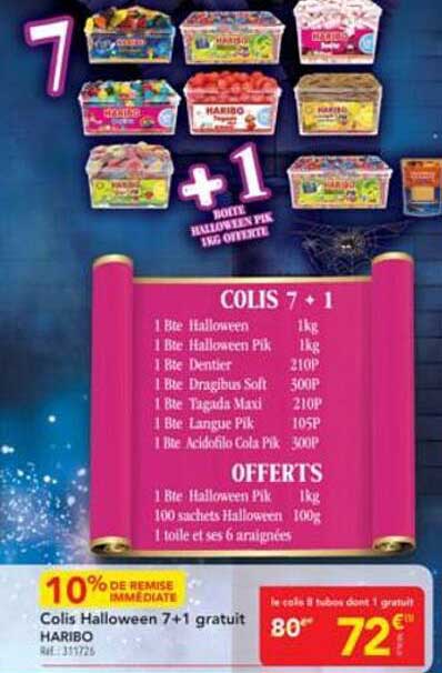 Colis Halloween 7+1 gratuit HARIBO