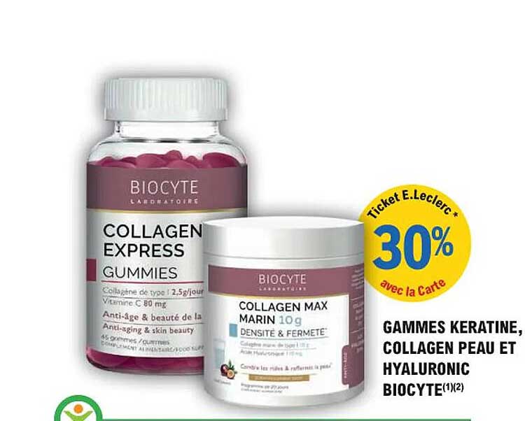 COLLAGEN EXPRESS GUMMIES et COLLAGEN MAX MARIN