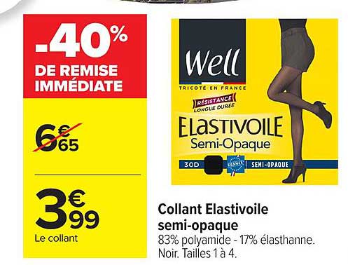 Collant Elastivoile semi-opaque