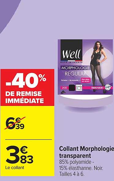 Collant Morphologie transparent