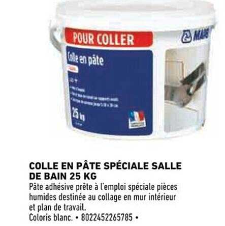 COLLE EN PÂTE SPÉCIALE SALLE DE BAIN 25 KG