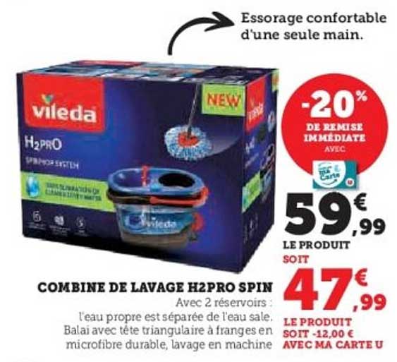 COMBINE DE LAVAGE H2PRO SPIN