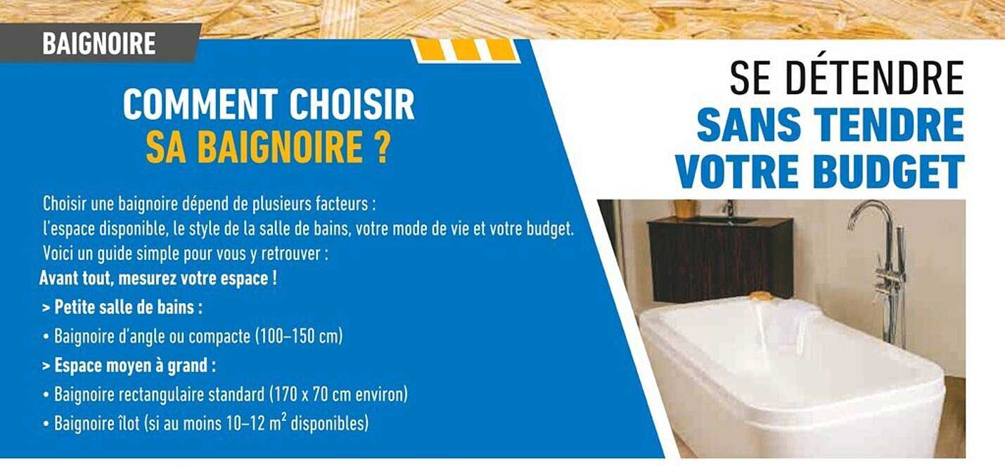 COMMENT CHOISIR SA BAIGNOIRE ?