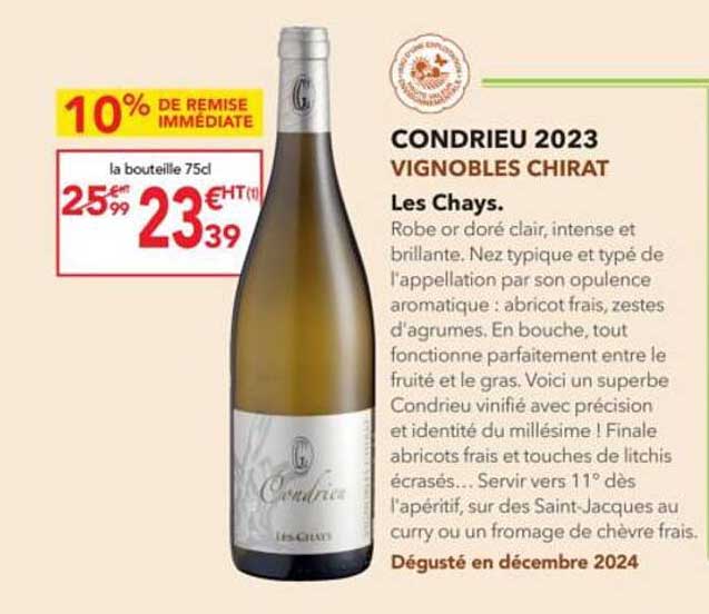 CONDRIEU 2023 VIGNOBLES CHIRAT