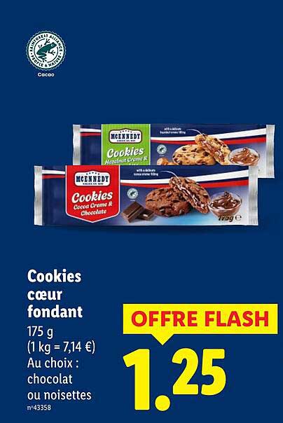Cookies cœur fondant