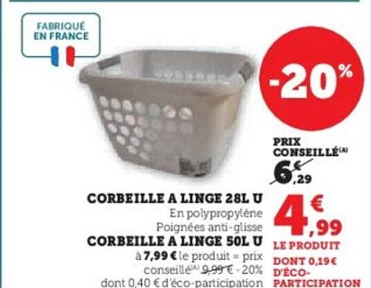 CORBEILLE A LINGE 28L U