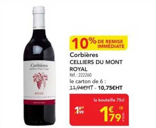 Corbières CELLERS DU MONT ROYAL