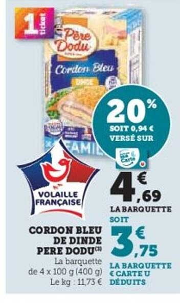 CORDON BLEU DE DINDE PÈRE DODU