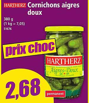 Cornichons aigres doux