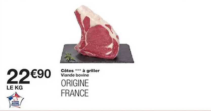 Côtes *** à griller