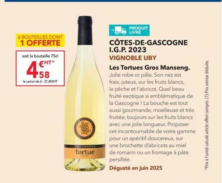 CÔTES-DE-GASCOGNE I.G.P. 2023 VIGNOBLE UBY