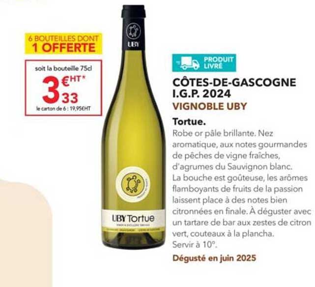 CÔTES-DE-GASCOGNE I.G.P. 2024 VIGNOBLE UBY