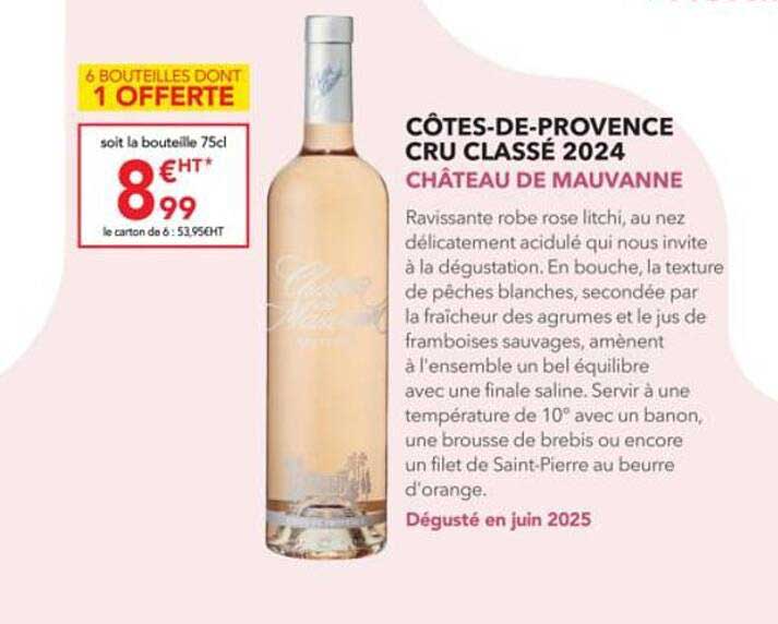 CÔTES-DE-PROVENCE CRU CLASSÉ 2024 CHÂTEAU DE MAUVANNE
