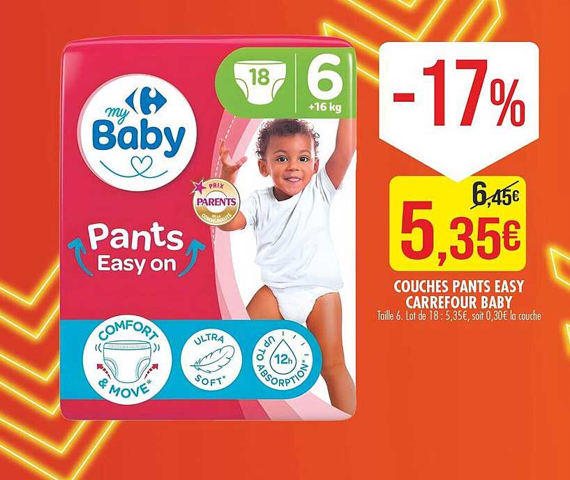 COUCHES PANTS EASY CARREFOUR BABY
