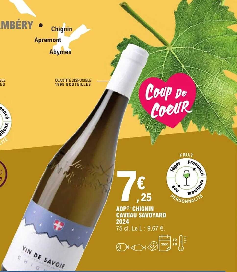 Coup de Coeur - AOP Chignin Caveau Savoyard 2024