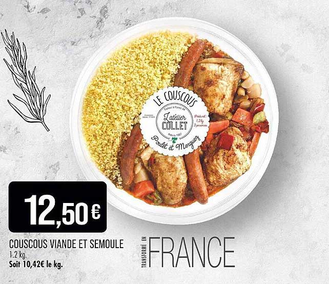 COUSCOUS VIANDE ET SEMOULE
