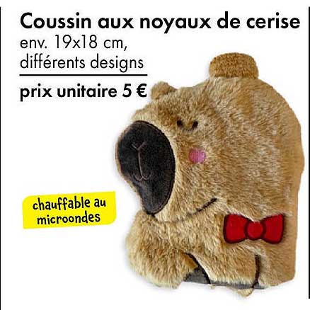 Coussin aux noyaux de cerise