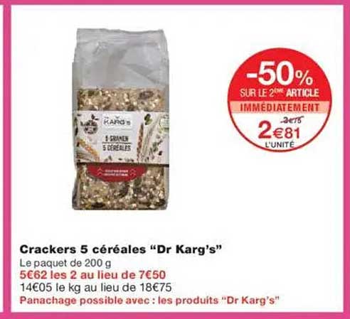 Crackers 5 céréales “Dr Karg’s”