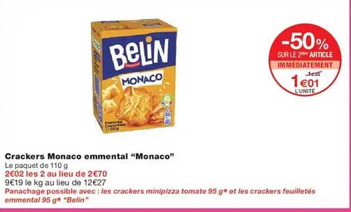 Crackers Monaco emmental “Monaco”