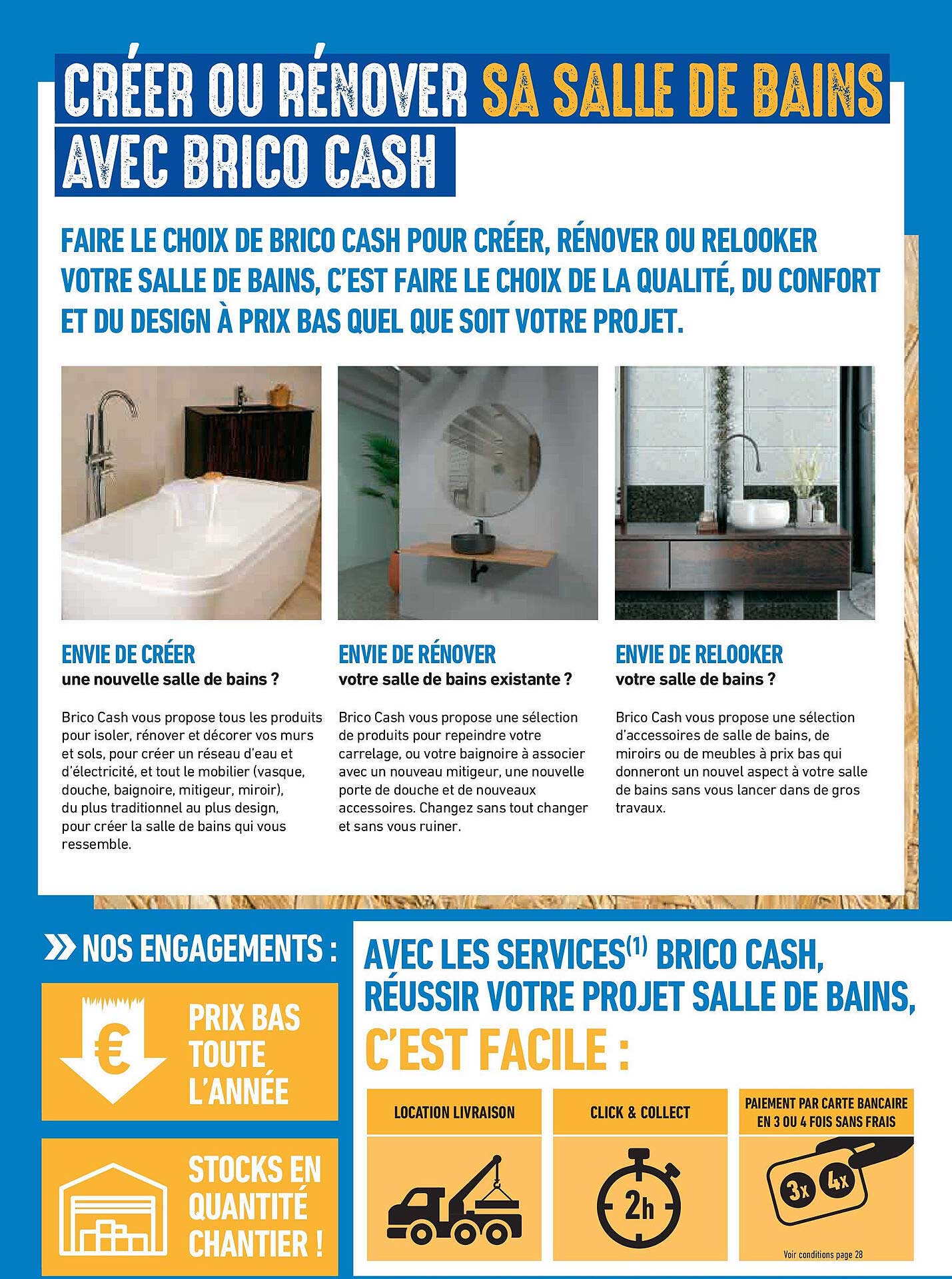 CRÉER OU RÉNOVER SA SALLE DE BAINS AVEC BRICO CASH