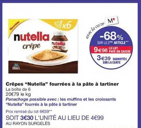 Crêpes “Nutella” fourrées à la pâte à tartiner