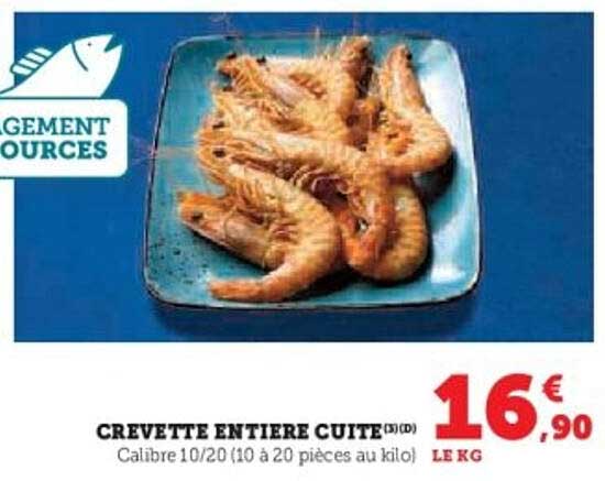 CREVETTE ENTIERE CUITE