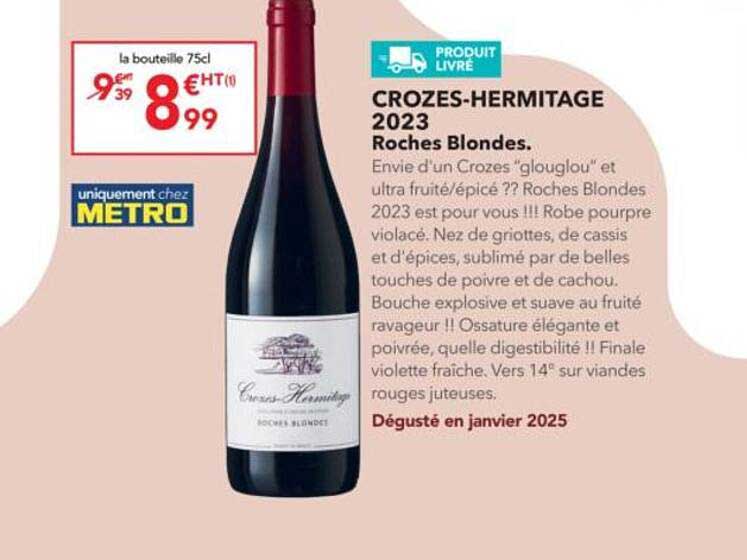 CROZES-HERMITAGE 2023 Roches Blondes.