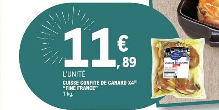 CUISSE CONFITE DE CANARD X4 "FINE FRANCE"