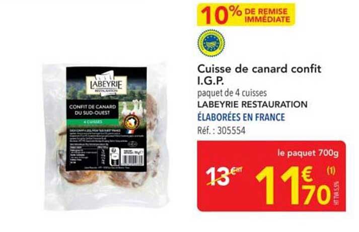 Cuisse de canard confit I.G.P.