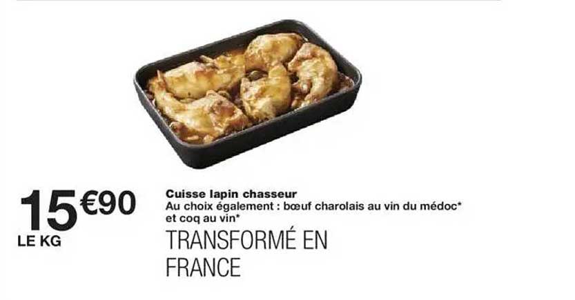Cuisse lapin chasseur