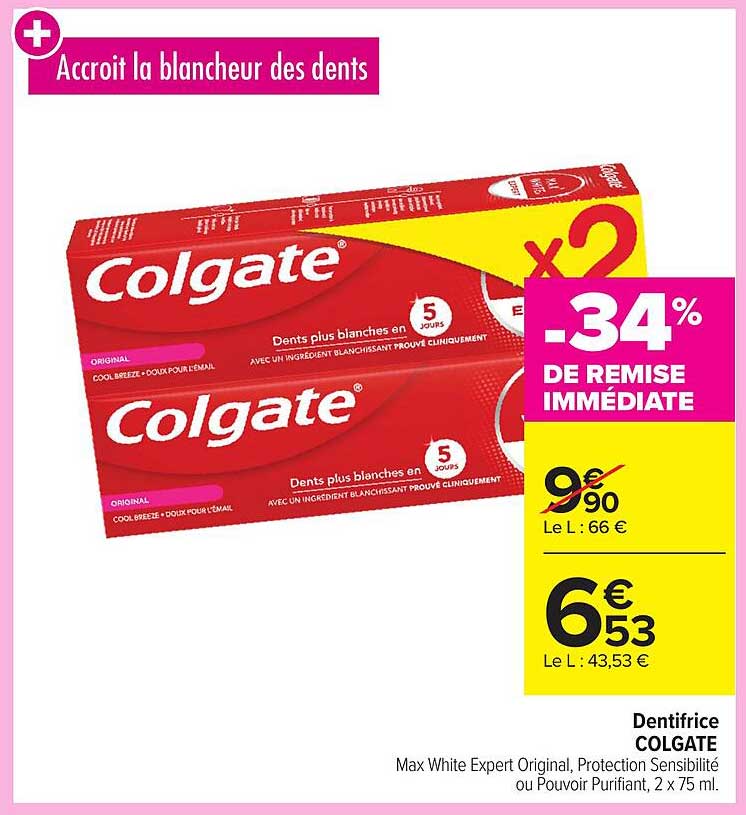 Dentifrice COLGATE
