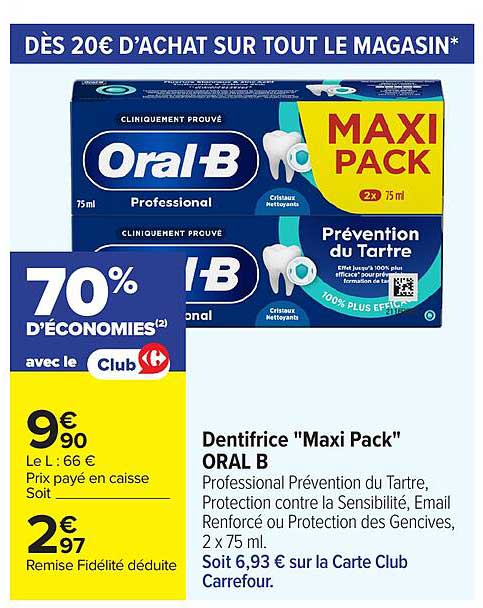Dentifrice "Maxi Pack" ORAL B