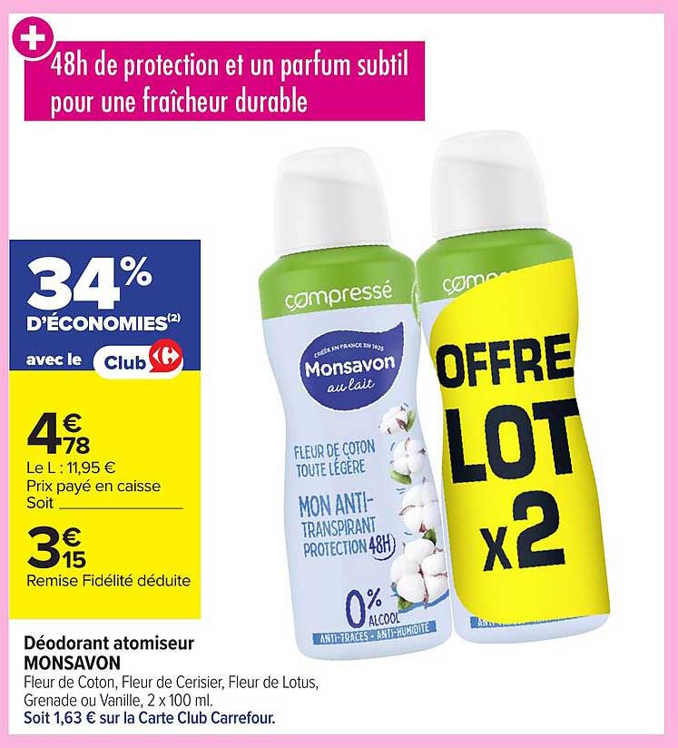 Déodorant atomiseur MON SAVON