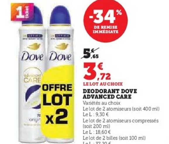 DEODORANT DOVE ADVANCED CARE